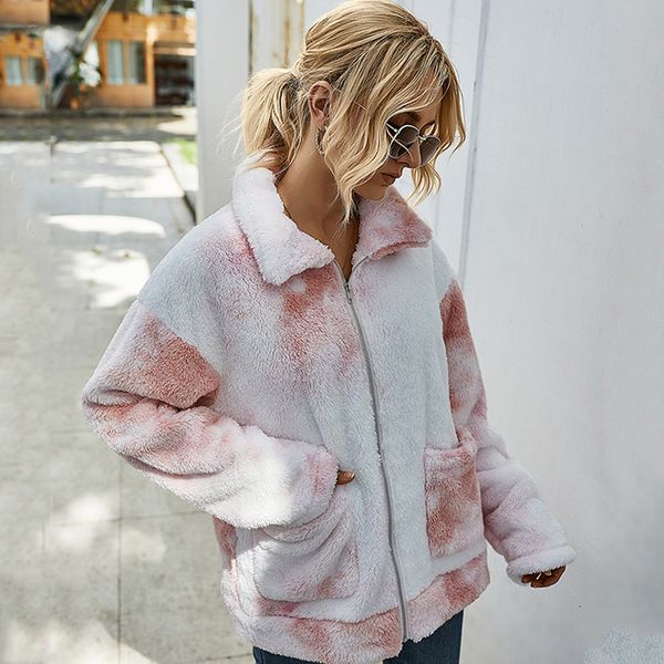 2021 new women's fur coat autumn winter tie dye turn down collar pockets ladies casual outerwear fleece jacket for female 5jcq, Black
2021 new women's fur coat autumn winter tie dye turn down collar pockets ladies casual outerwear fleece jacket for female 5jcq, Black