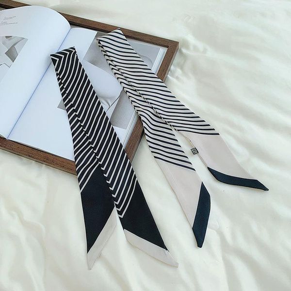 scarves korean version of the narrow and long small ribbon scarf headband silk head striped, Blue;gray
scarves korean version of the narrow and long small ribbon scarf headband silk head striped, Blue;gray