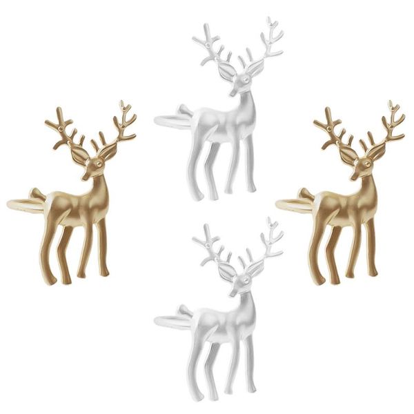 napkin rings 4pcs xmas design chic buckles christmas adorable deer table supplies