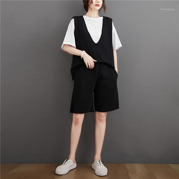 women's tracksuits oversized black 3 pieces women sets casual streetwear all match female shorts clothing suits quality, Gray
women's tracksuits oversized black 3 pieces women sets casual streetwear all match female shorts clothing suits quality, Gray