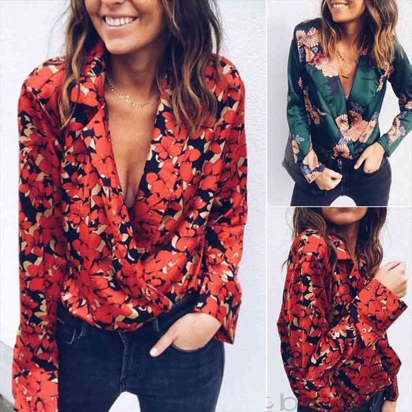 romper bodysuit women deep v-neck long sleeve loose print blouse casual shirt bodysuit, White
romper bodysuit women deep v-neck long sleeve loose print blouse casual shirt bodysuit, White