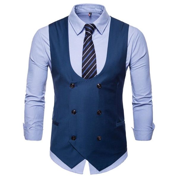 men's vests 2021all-match fashion four seasons u-neck solid color casual vest, Black;white
men's vests 2021all-match fashion four seasons u-neck solid color casual vest, Black;white