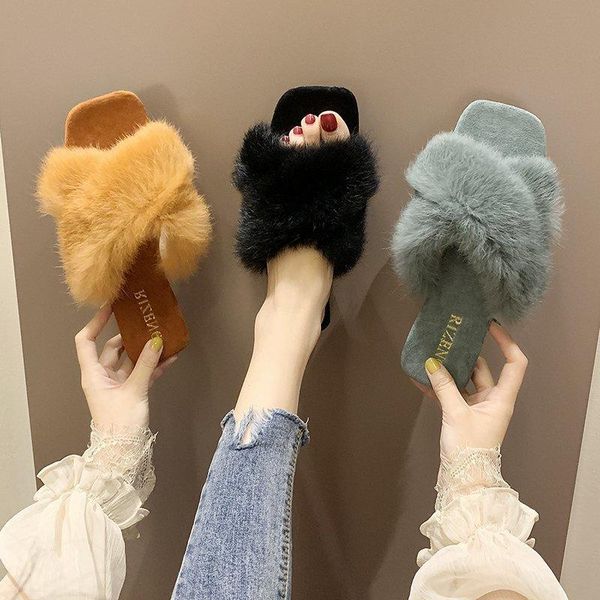 slippers square toe black women shoes woman autumn fur flip flops anti-slip pu light female casual
slippers square toe black women shoes woman autumn fur flip flops anti-slip pu light female casual