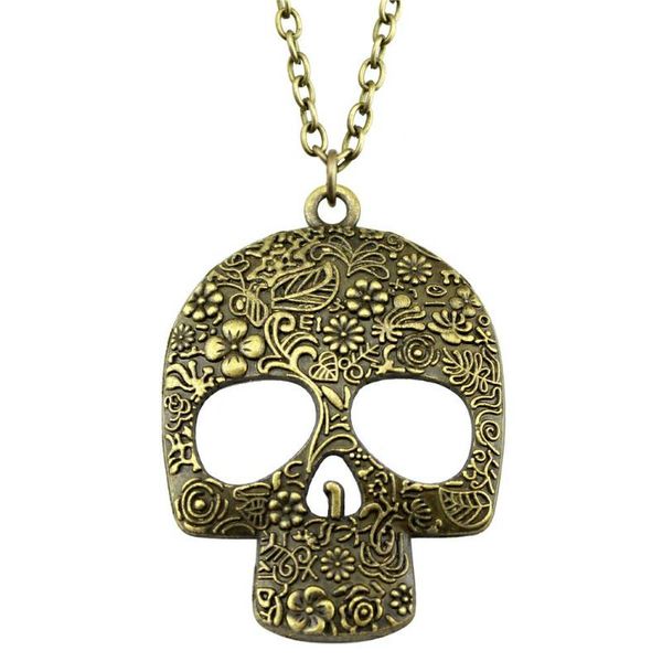 pendant necklaces 1 piece 66x49mm big skull charms necklace for women drop supplier pendants female gift, Silver
pendant necklaces 1 piece 66x49mm big skull charms necklace for women drop supplier pendants female gift, Silver