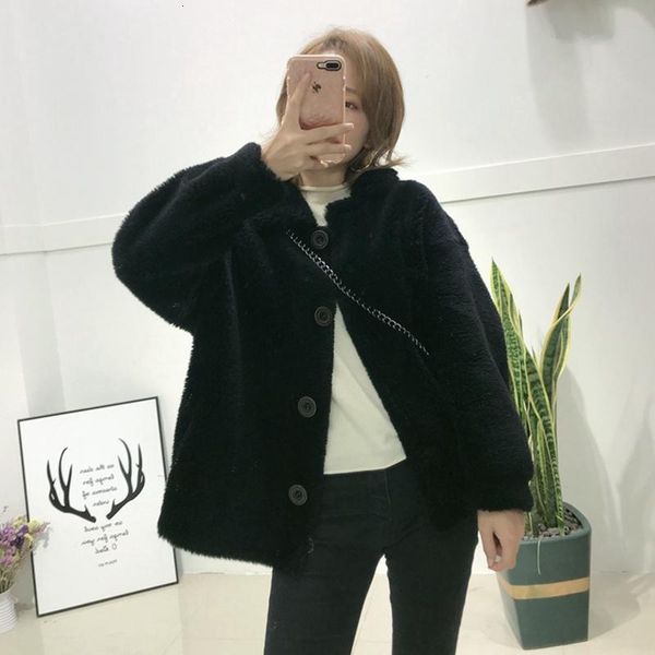 female single-breasted shearing sheep outcoat double-faced wool jacket casual ladies loose genuine fur coats y76 q3xw, Black
female single-breasted shearing sheep outcoat double-faced wool jacket casual ladies loose genuine fur coats y76 q3xw, Black