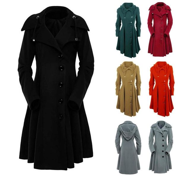 women's wool & blends women vintage woolen coat winter over-knee lapel thick long overcoat slim warm jacket parka outwear plus size 4xl, Black
women's wool & blends women vintage woolen coat winter over-knee lapel thick long overcoat slim warm jacket parka outwear plus size 4xl, Black