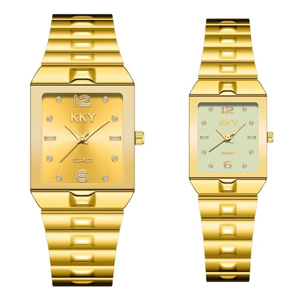 wristwatches kky gold couple watches men's waterproof quartz relogio masculino gifts for lover 2021, Slivery;brown
wristwatches kky gold couple watches men's waterproof quartz relogio masculino gifts for lover 2021, Slivery;brown