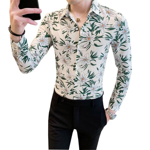 men's casual shirts long sleeve slim fit 2021 spring autumn dress social streetwear printed clothes blouses, White;black
men's casual shirts long sleeve slim fit 2021 spring autumn dress social streetwear printed clothes blouses, White;black