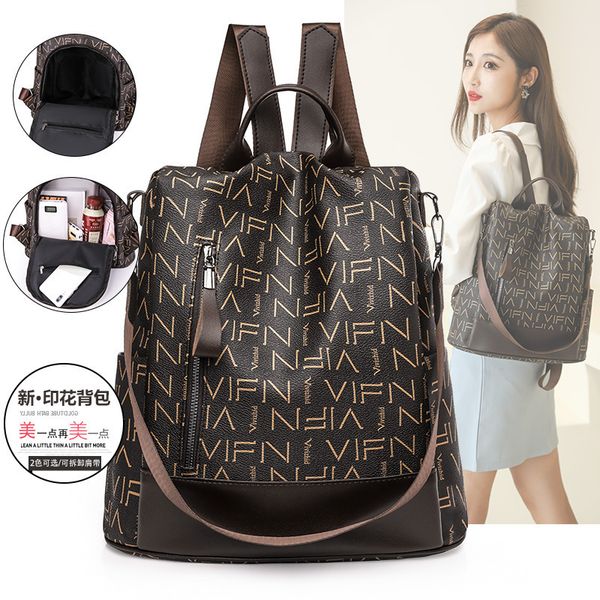 bag backpack korean fashion printed women's simple leisure large capacity pu soft leather anti-theft messenger, Black;red
bag backpack korean fashion printed women's simple leisure large capacity pu soft leather anti-theft messenger, Black;red