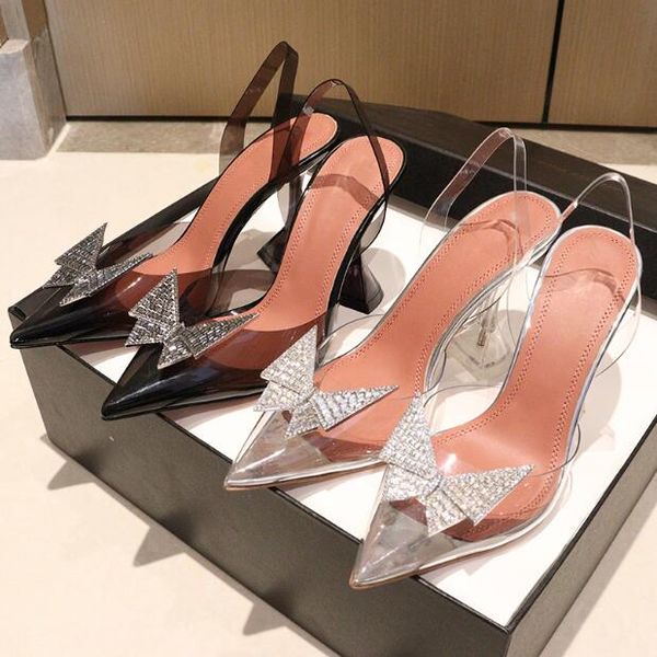 2021 europe and the united states spring and summer fashion new shiny bow transparent diamond lady high heels, Black
2021 europe and the united states spring and summer fashion new shiny bow transparent diamond lady high heels, Black