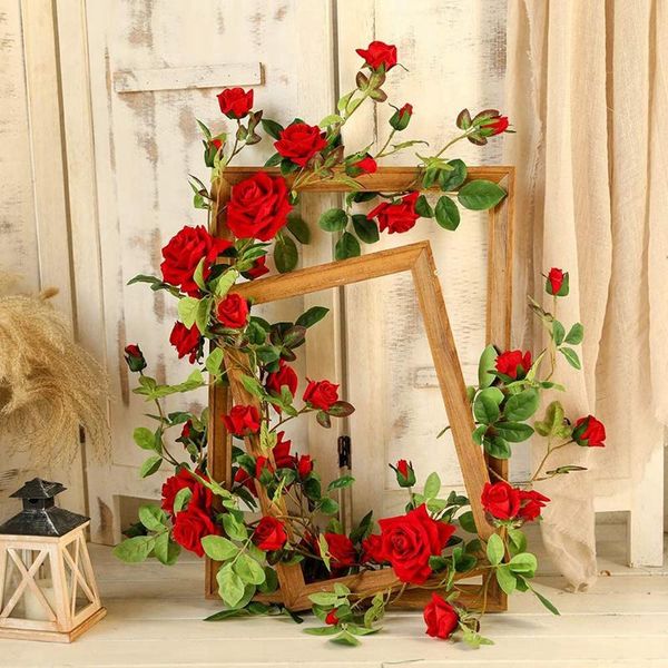 rose vine artificial flower garland fake hanging rose ivy plants for wedding home party garden arrangement decor
rose vine artificial flower garland fake hanging rose ivy plants for wedding home party garden arrangement decor