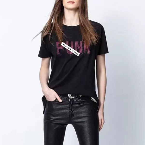 women's t-shirt beading letter graphic black tee women 2021 summer short sleeve t shirt casual vintage hipster clothes creativity, White
women's t-shirt beading letter graphic black tee women 2021 summer short sleeve t shirt casual vintage hipster clothes creativity, White