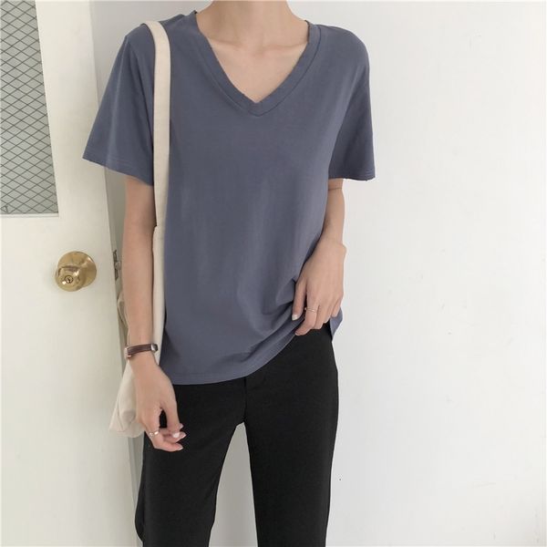 women's t-shirt women loose casual femme v-neck summer solid students brief chic t-shirts all match stylish female 7wib, White
women's t-shirt women loose casual femme v-neck summer solid students brief chic t-shirts all match stylish female 7wib, White