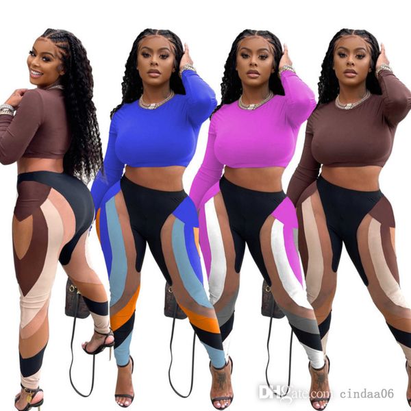 designer women tracksuits 2 two pieces set slim pattern printed round neck long sleeve tshirt leggings ladies sportwear, Gray
designer women tracksuits 2 two pieces set slim pattern printed round neck long sleeve tshirt leggings ladies sportwear, Gray