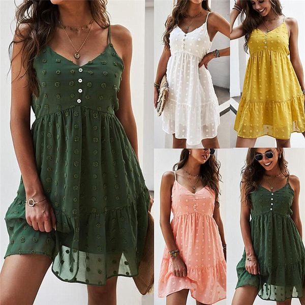 casual dresses dress summer v collar beach style large swing sleeveless a-line white yellow green woman, Black;gray
casual dresses dress summer v collar beach style large swing sleeveless a-line white yellow green woman, Black;gray