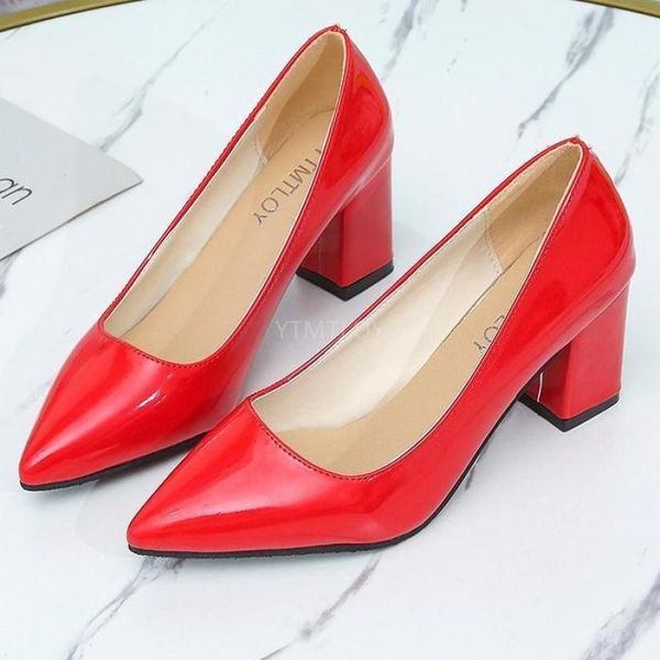 plus size 33-43 women dress shoes pointed toe square heeled pumps high heels patent leather ladies zapatos mujer slip-on, Black
plus size 33-43 women dress shoes pointed toe square heeled pumps high heels patent leather ladies zapatos mujer slip-on, Black