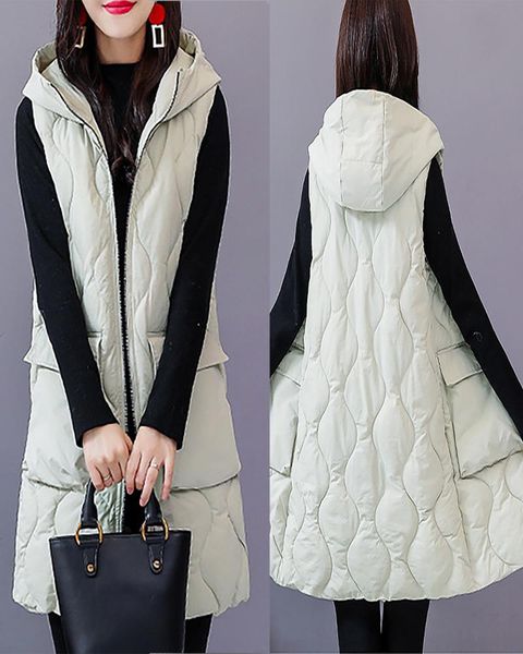 women's vests 2021 autumn and winter vest loose mid-length waistcoat large size sleeveless jacket woman, Black;white
women's vests 2021 autumn and winter vest loose mid-length waistcoat large size sleeveless jacket woman, Black;white