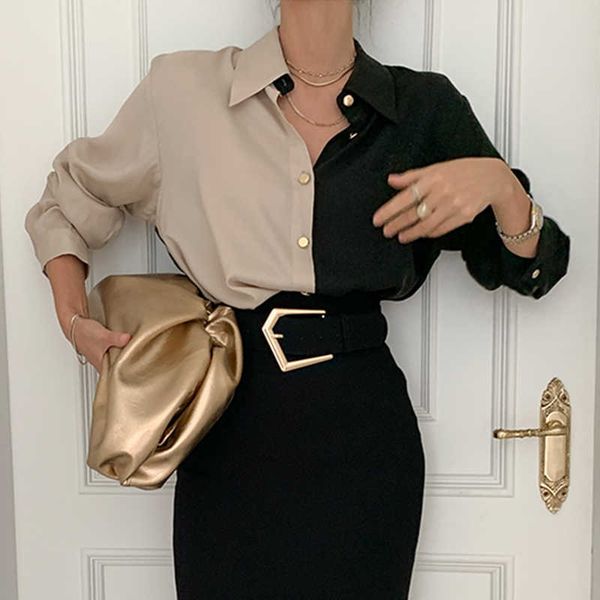 streetwear black white long blouse shirt patchwork contrast color fashion women blouses loose cardigan sale 210601
streetwear black white long blouse shirt patchwork contrast color fashion women blouses loose cardigan sale 210601