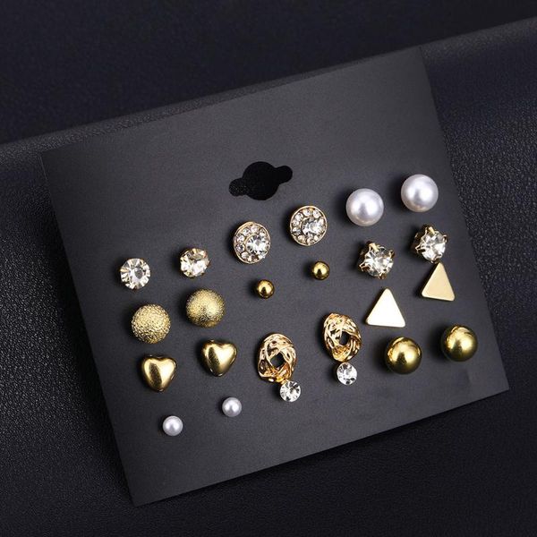 stud fashion 12 pair/set women square crystal heart earrings set for piercing simulated pearl flower jewelry gift, Golden;silver
stud fashion 12 pair/set women square crystal heart earrings set for piercing simulated pearl flower jewelry gift, Golden;silver