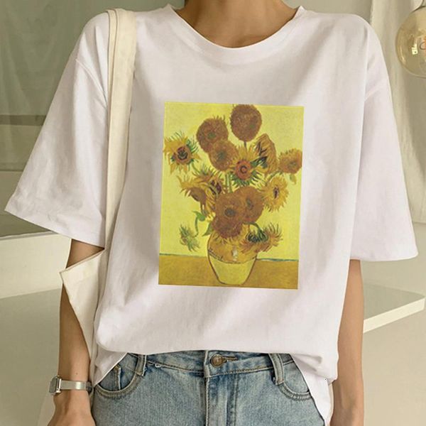 van gogh t shirt women harajuku grunge aesthetic van gogh art sunflower vintage tshirt funny fashion casual graphic tees femme, White
van gogh t shirt women harajuku grunge aesthetic van gogh art sunflower vintage tshirt funny fashion casual graphic tees femme, White