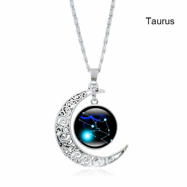 charms constellation moon necklace alloy astrology galaxy crescent pendant zodiac star glass bead couple neck jewelry swd889, Bronze;silver
charms constellation moon necklace alloy astrology galaxy crescent pendant zodiac star glass bead couple neck jewelry swd889, Bronze;silver