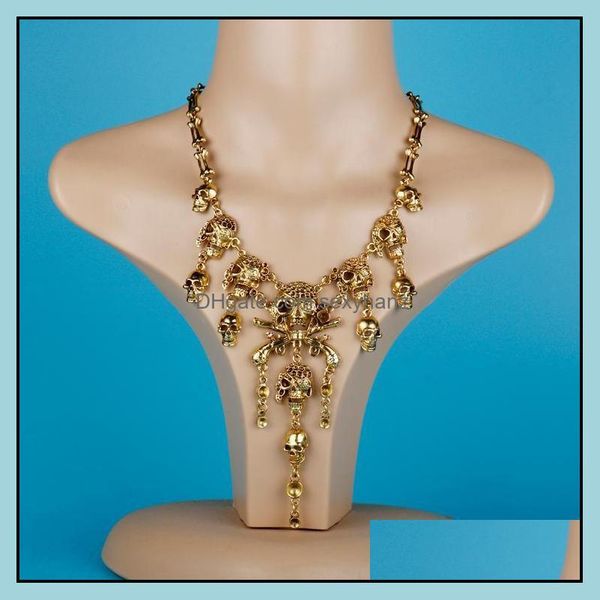 & pendants punk jewelry pirate skeleton skl pendant necklace retro gold/sier color vintage necklaces choker halloween gift drop delivery 202, Silver
& pendants punk jewelry pirate skeleton skl pendant necklace retro gold/sier color vintage necklaces choker halloween gift drop delivery 202, Silver