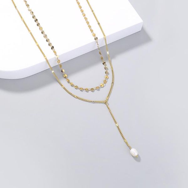 chains fashion baroque pearl pendant necklace retro double fresh design clavicle chain ladies banquet party exquisite jewelry, Silver
chains fashion baroque pearl pendant necklace retro double fresh design clavicle chain ladies banquet party exquisite jewelry, Silver