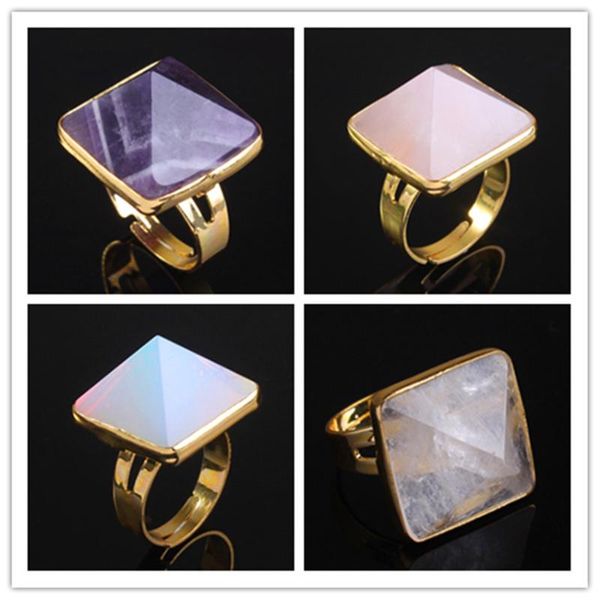 wedding rings kraft-beads yellow gold color natural healing crystal quartz stone pyramid amethysts rose pink finger ring, Slivery;golden
wedding rings kraft-beads yellow gold color natural healing crystal quartz stone pyramid amethysts rose pink finger ring, Slivery;golden