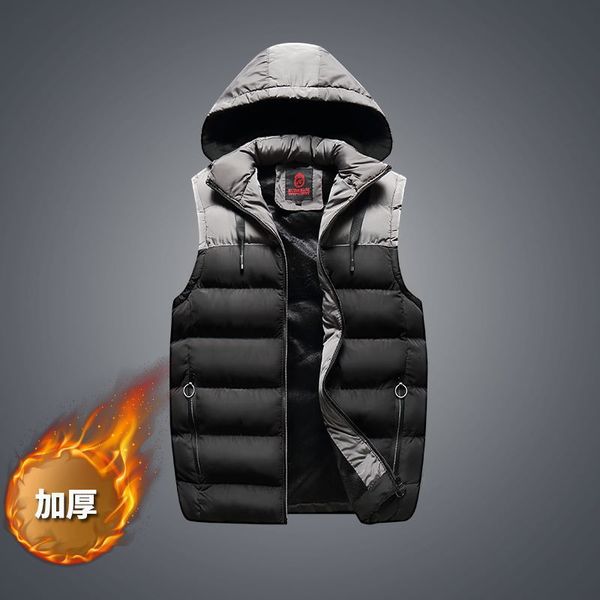 autumn and 2021 new down cotton vest slim coat youth large winter men's wear, Black;white
autumn and 2021 new down cotton vest slim coat youth large winter men's wear, Black;white