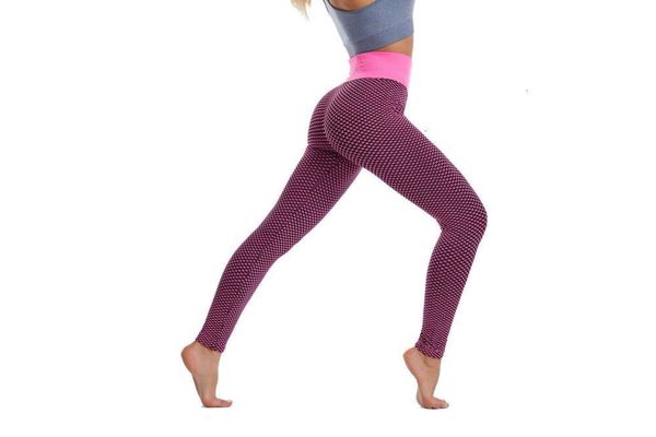 promotion yoga no knitted elastic high fold waist pants super breathable leggings slim bubble lattice tights, Gray
promotion yoga no knitted elastic high fold waist pants super breathable leggings slim bubble lattice tights, Gray