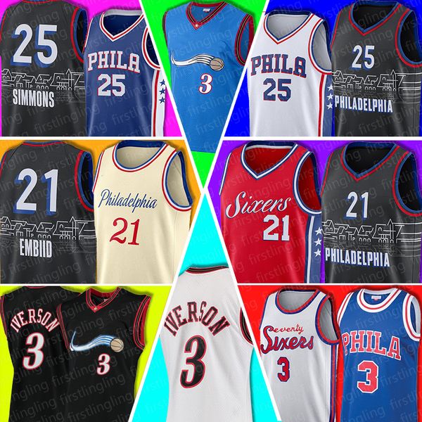 ben 25 simmons jersey joel 21 embiid philadelphias allen 3 iverson al 42 horford julius 6 erving retro 2021 new season men youth, Black;red
ben 25 simmons jersey joel 21 embiid philadelphias allen 3 iverson al 42 horford julius 6 erving retro 2021 new season men youth, Black;red