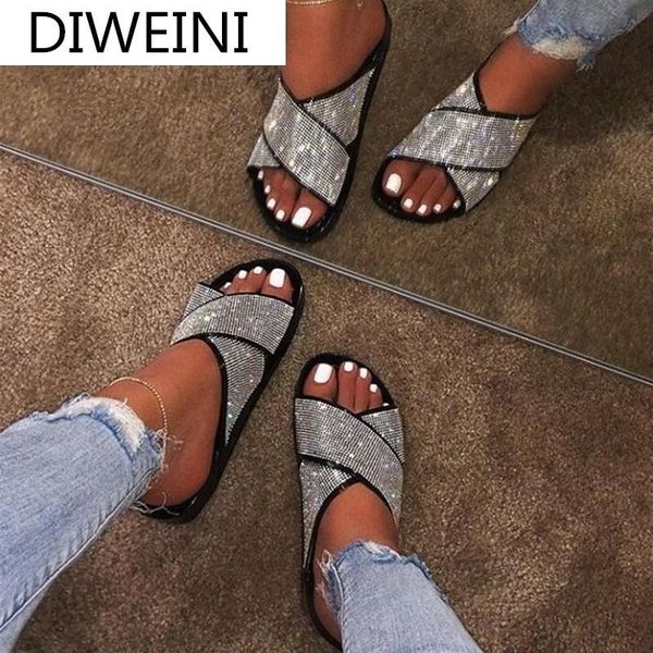 2021 new women beach shoes fashion all-match crystal bright diamond flat sandals outdoor all-match slippers open toe women shoes, Black
2021 new women beach shoes fashion all-match crystal bright diamond flat sandals outdoor all-match slippers open toe women shoes, Black