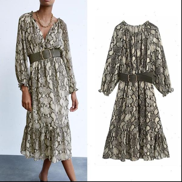 animal print midi dress women za 2021 long sleeve v neck ruffle dress woman fashion contrast belt elastic waist ladies dresses, Black;gray
animal print midi dress women za 2021 long sleeve v neck ruffle dress woman fashion contrast belt elastic waist ladies dresses, Black;gray