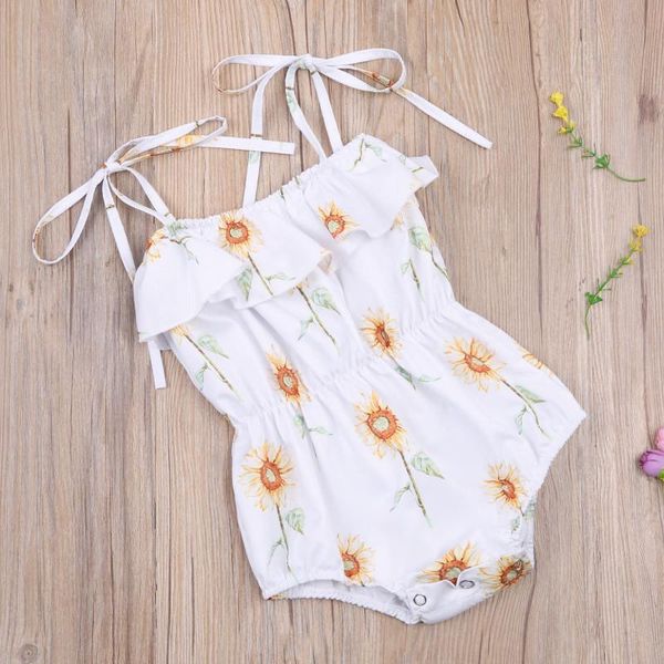 rompers baby girl's lace-up sling bodysuits, cartoon sunflower print falbala elastic casual jumpsuit, daily life summer 2021, Blue
rompers baby girl's lace-up sling bodysuits, cartoon sunflower print falbala elastic casual jumpsuit, daily life summer 2021, Blue