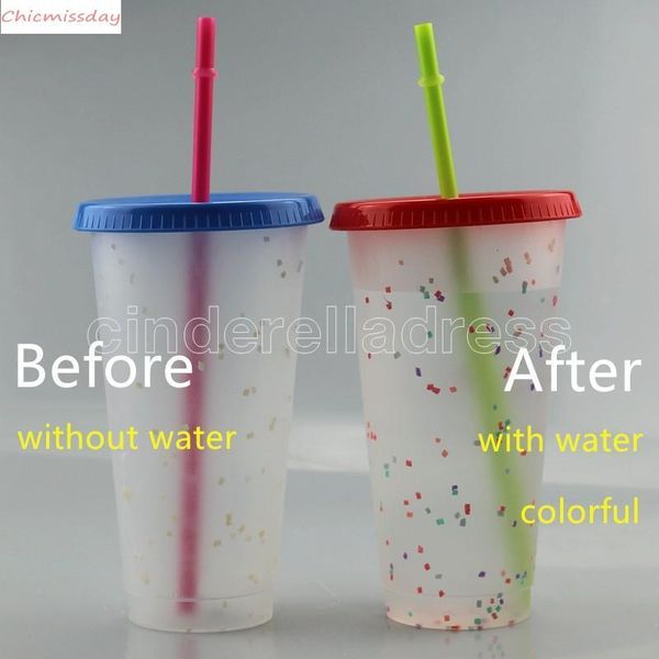 710ml color changing cupthermochromic cup plastic drinking tumblers color change pp with lid and straw 5 pcs/ set mixed color ship by sea
710ml color changing cupthermochromic cup plastic drinking tumblers color change pp with lid and straw 5 pcs/ set mixed color ship by sea