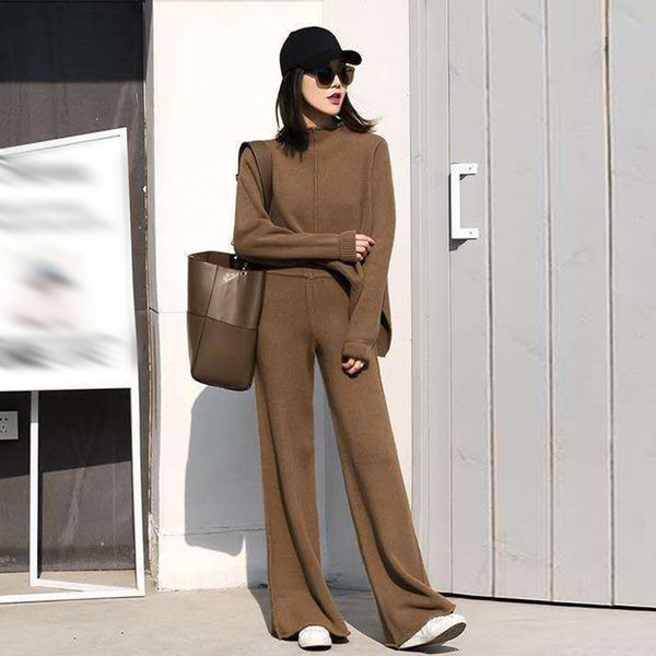 knitted two piece set for women o neck long sleeve sweaters wide leg pants casual sets female 2021 autumn clothing, White
knitted two piece set for women o neck long sleeve sweaters wide leg pants casual sets female 2021 autumn clothing, White