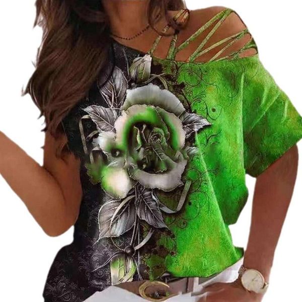 women's tanks & camis loose slant collar casual t-shirt rose print off shoulder dress women vest summer large size clothing fashion top, White
women's tanks & camis loose slant collar casual t-shirt rose print off shoulder dress women vest summer large size clothing fashion top, White