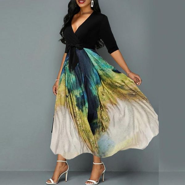 casual dresses formal dress women elegant summer 2021 printed v neck half sleeve large hem belt for dating street wear black xxl vestidos, Black;gray
casual dresses formal dress women elegant summer 2021 printed v neck half sleeve large hem belt for dating street wear black xxl vestidos, Black;gray