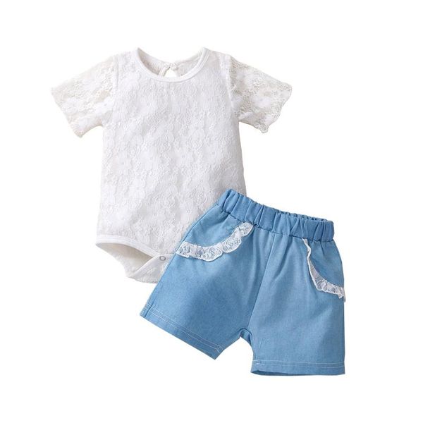 clothing sets baby girl 0-24m sleeveless romper + denim shorts with ruffle decoration elastic waist summer, White
clothing sets baby girl 0-24m sleeveless romper + denim shorts with ruffle decoration elastic waist summer, White