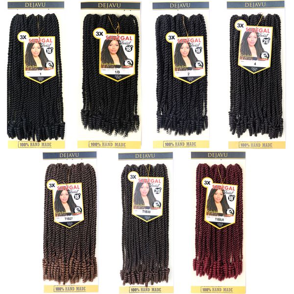 3pcs/lot synthetic braiding hair ombre senegalese twist hair crochet hair curly ends black brown senegal braids women
3pcs/lot synthetic braiding hair ombre senegalese twist hair crochet hair curly ends black brown senegal braids women