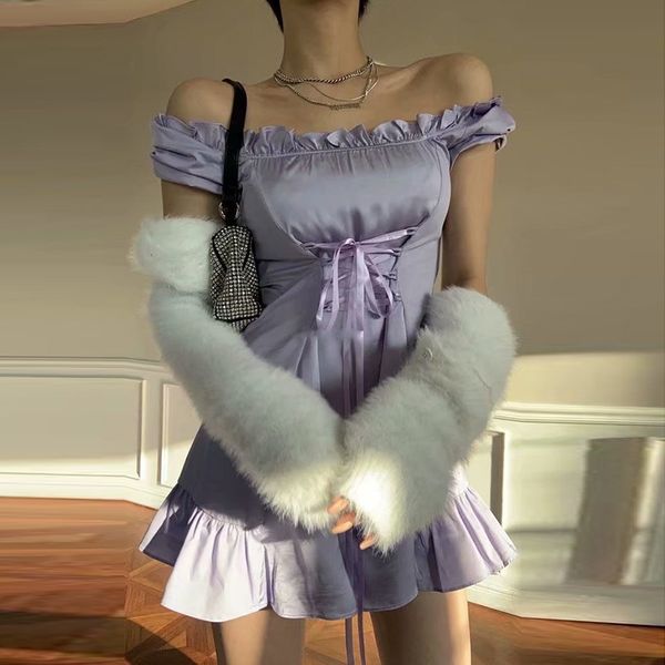 summer dress beach white satin white dresses slash neck mini vintage robe vestidos women solid party elegant streetwear y0118, Black;gray
summer dress beach white satin white dresses slash neck mini vintage robe vestidos women solid party elegant streetwear y0118, Black;gray