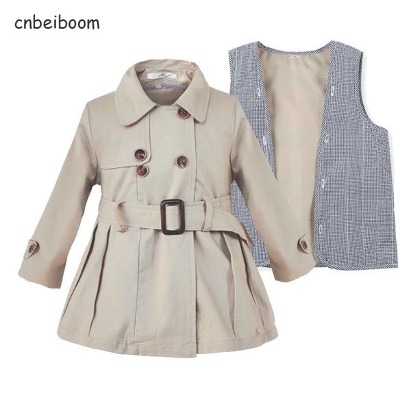 2021 spring windbreaker girls coat kids khaki jackets girl outerwear waterproof + winter cotton vest 2pcs children clothes, Blue;gray
2021 spring windbreaker girls coat kids khaki jackets girl outerwear waterproof + winter cotton vest 2pcs children clothes, Blue;gray