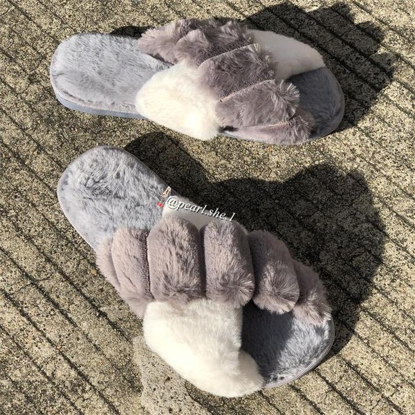 slippers designer girl fashion fur wholesale faux cross indoor floor slides plush platform flats heel, Black
slippers designer girl fashion fur wholesale faux cross indoor floor slides plush platform flats heel, Black