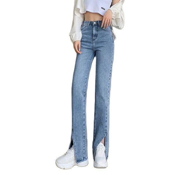 women's jeans casual 2021 autumn high-waisted slim slimming split ends micro horn straight legs fashionable clothing, Blue
women's jeans casual 2021 autumn high-waisted slim slimming split ends micro horn straight legs fashionable clothing, Blue