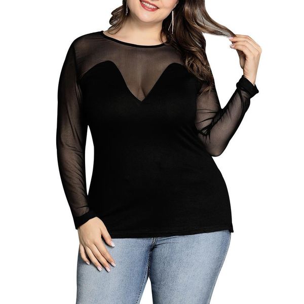 6xl mesh transparent ladies spring long sleeve tee shirt femme plus size t-shirt slim fit women t shirt streetwear, White
6xl mesh transparent ladies spring long sleeve tee shirt femme plus size t-shirt slim fit women t shirt streetwear, White