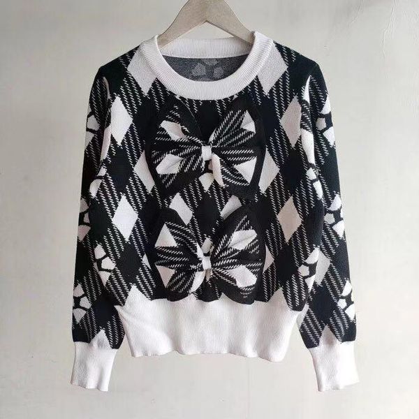 women's sweaters sa09337 fashion 2021 runway luxury european design party style clothing, White;black
women's sweaters sa09337 fashion 2021 runway luxury european design party style clothing, White;black