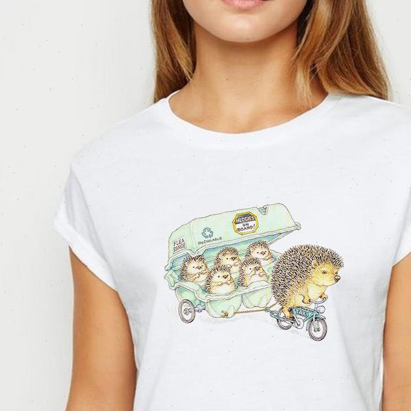 plus size animal hedgehog t shirt women kawaii spring summer tshirt prevalent persionalized tee ropa mujer o neck t shirts, White
plus size animal hedgehog t shirt women kawaii spring summer tshirt prevalent persionalized tee ropa mujer o neck t shirts, White