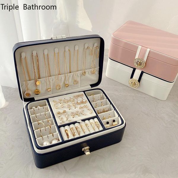 storage boxes & bins high-end leather jewelry box multi-purpose home earring dust-proof organizer bedroom deskring necklace display
storage boxes & bins high-end leather jewelry box multi-purpose home earring dust-proof organizer bedroom deskring necklace display