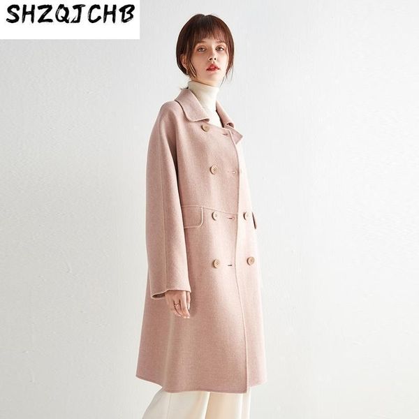 long wool coat women korean autumn winter female jacket fashion women's clothing abrigos mujer invierno pph1696 & blends, Black
long wool coat women korean autumn winter female jacket fashion women's clothing abrigos mujer invierno pph1696 & blends, Black