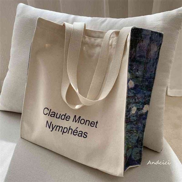 british museum monet's water lily ~ oil painting canvas women's shoulder large portable shopping student schoolbag
british museum monet's water lily ~ oil painting canvas women's shoulder large portable shopping student schoolbag